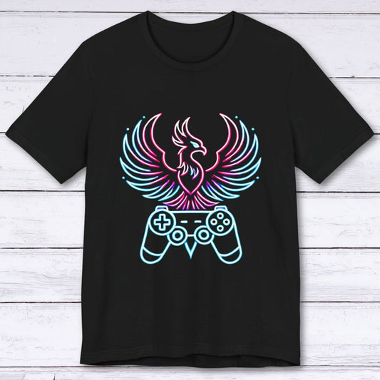 T-Shirt Black / S Eternal Gamer: Neon Phoenix T-shirt