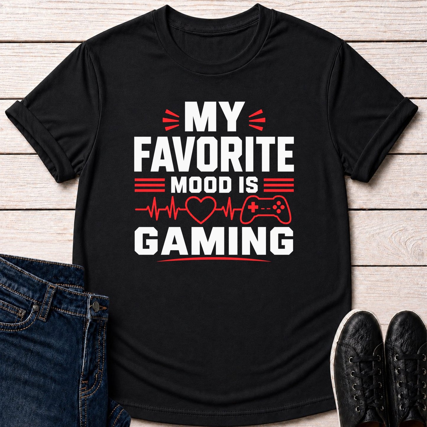 T-Shirt Black / S Favorite Mood Gaming T-shirt