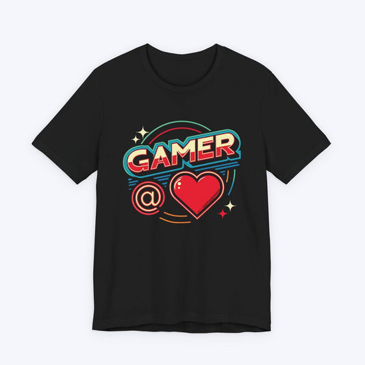 T-Shirt Black / S Gamer at Heart - Retro T-shirt