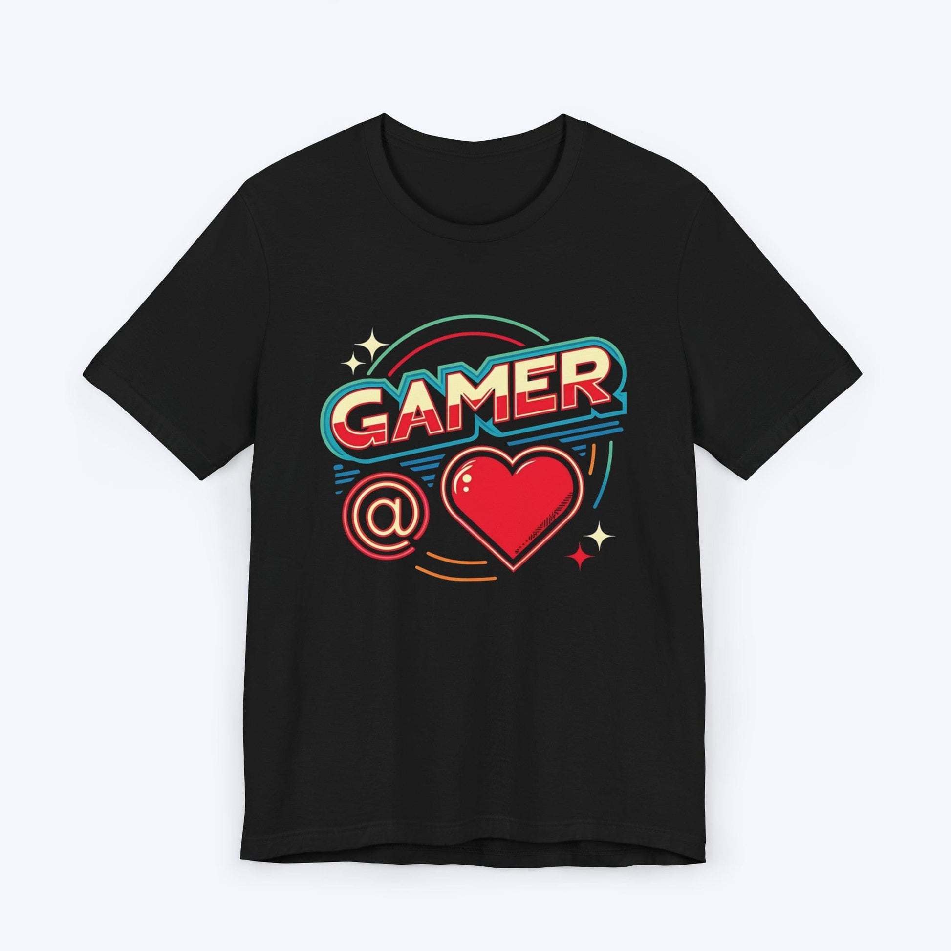 T-Shirt Black / S Gamer at Heart - Retro T-shirt