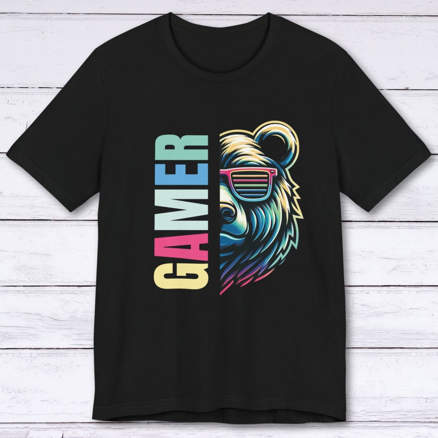 T-Shirt Black / S Gamer Bear Highlights T-shirt