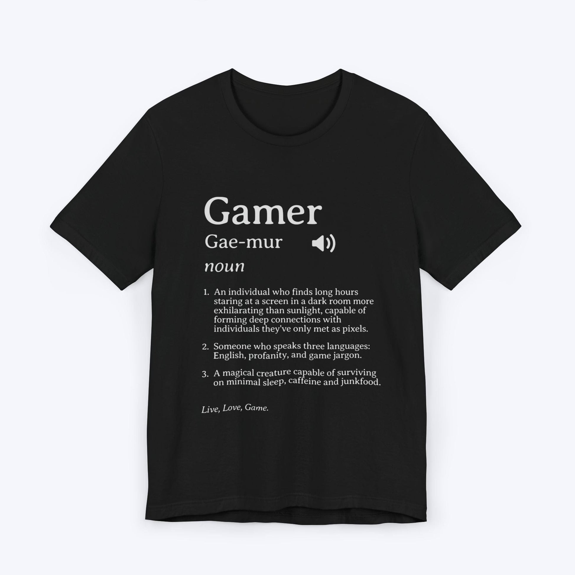 T-Shirt Black / S Gamer (Definition) T-shirt