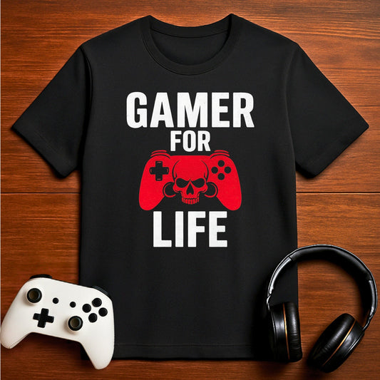 T-Shirt Black / S Gamer For Life T-shirt
