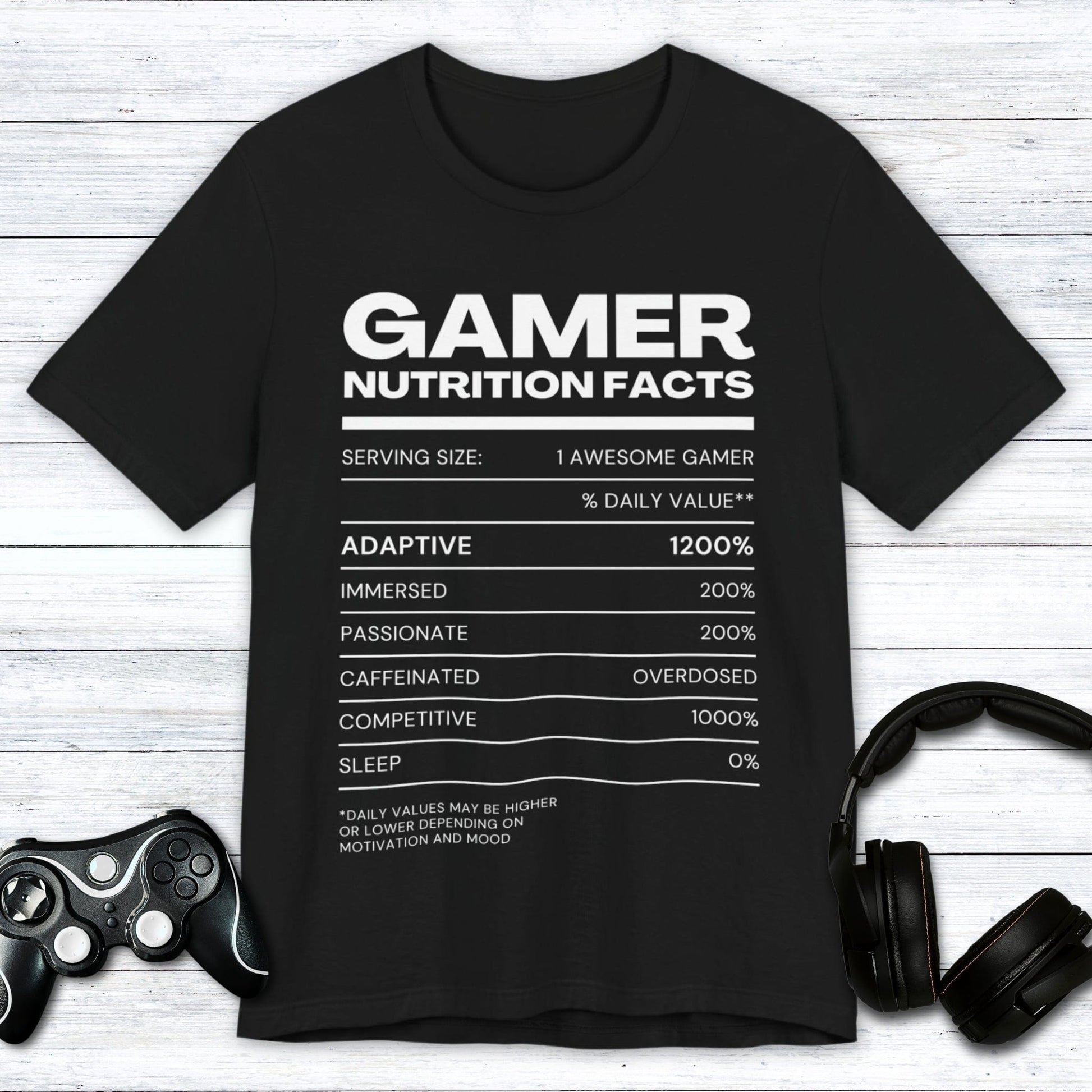 T-Shirt Black / S Gamer Nutrition Facts T-shirt