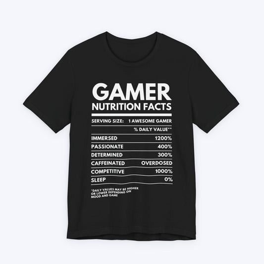 T-Shirt Black / S Gamer Nutrition Label T-shirt
