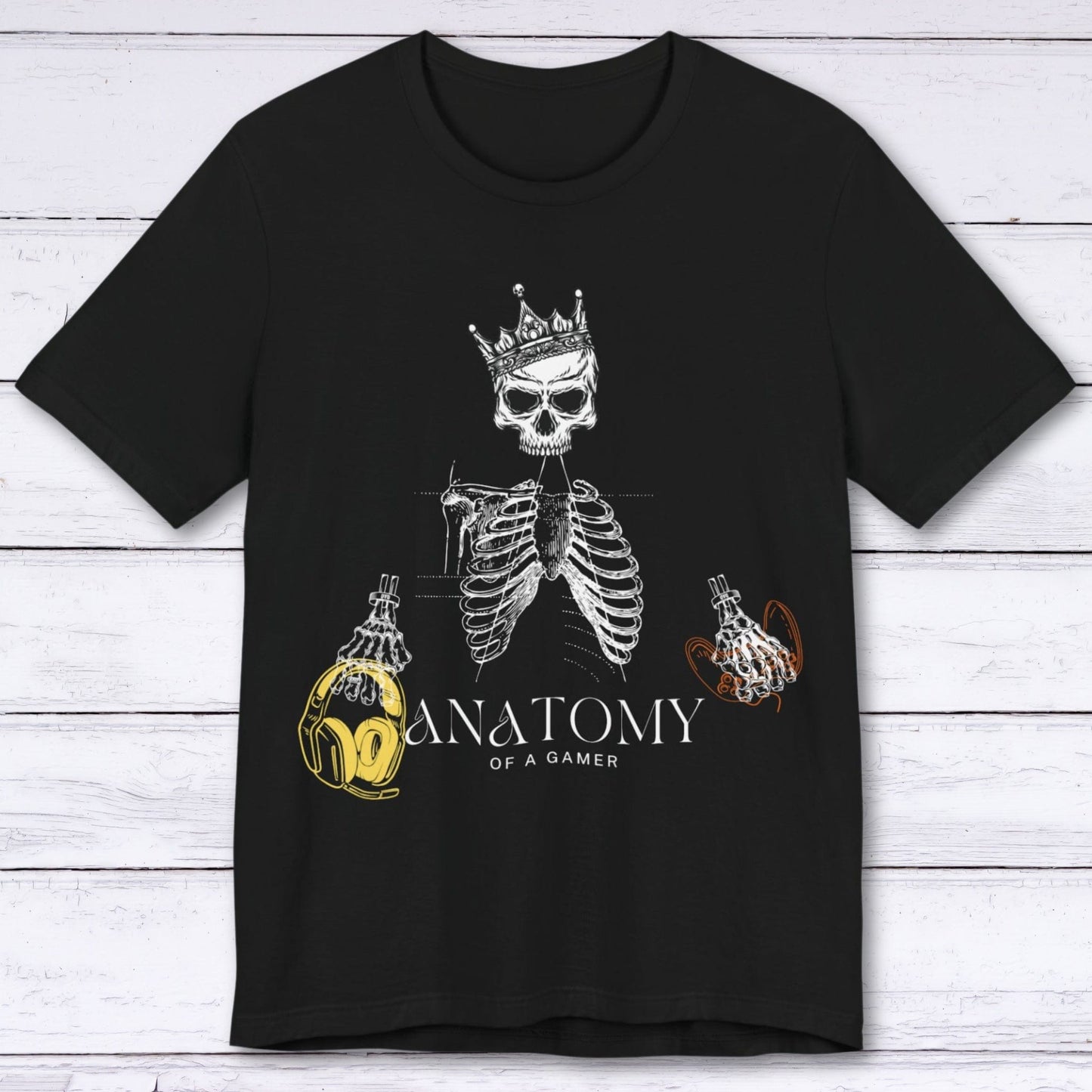 T-Shirt Black / S Gamer's Anatomy: Bones & Buttons T-shirt