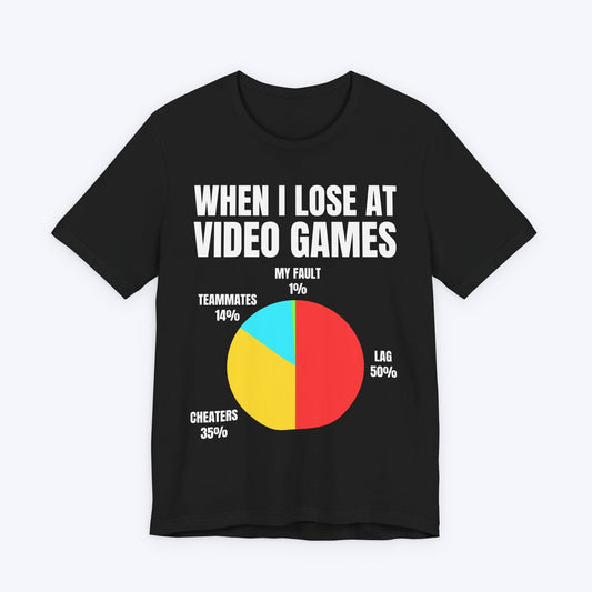 T-Shirt Black / S Gamers Excuse Pie Chart T-shirt