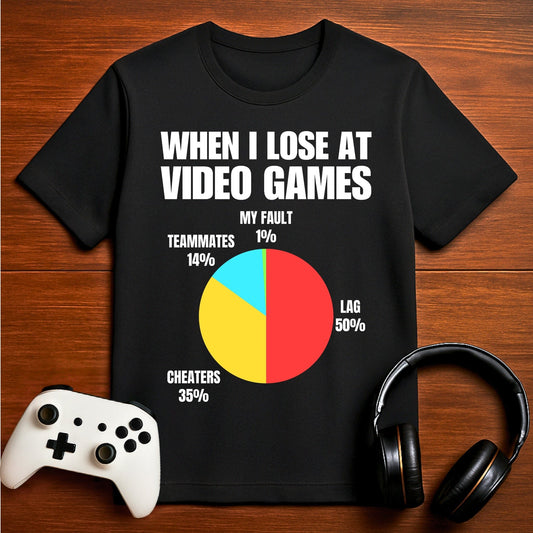T-Shirt Black / S Gamers Excuse Pie Chart T-shirt