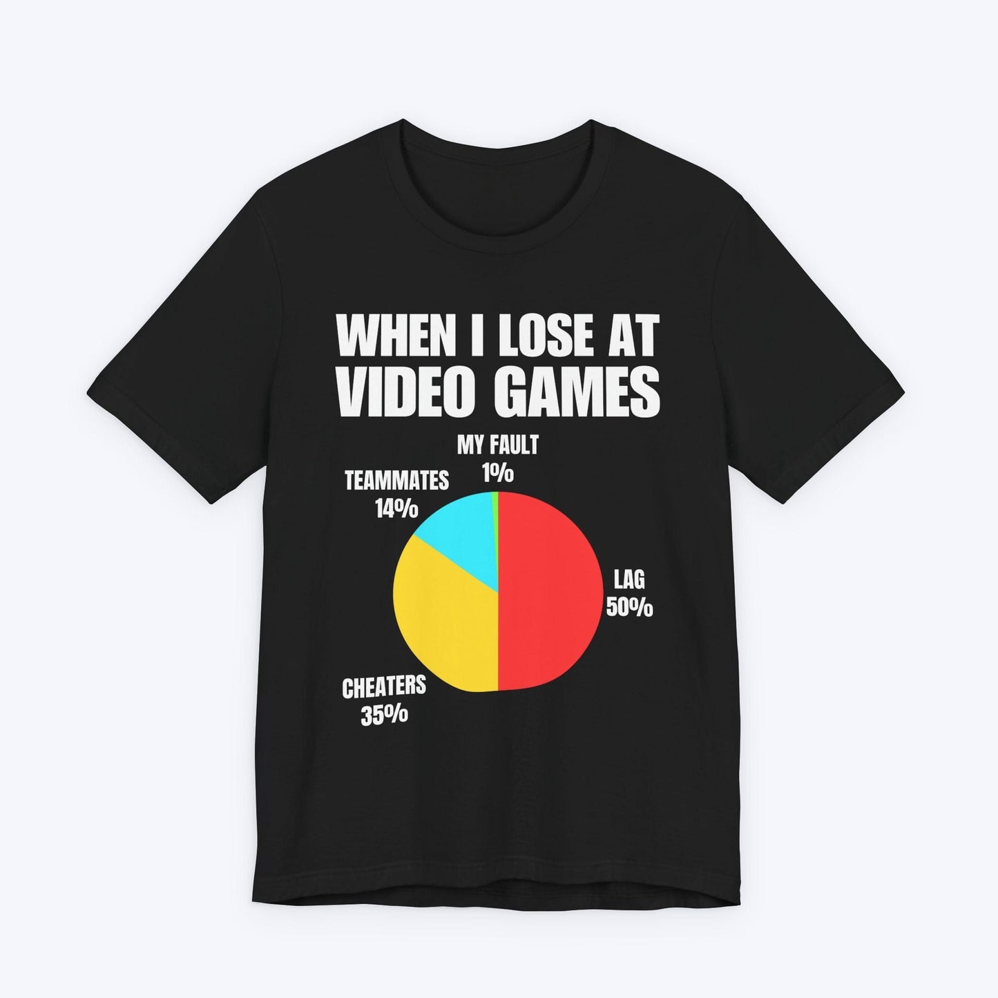 T-Shirt Black / S Gamers Excuse Pie Chart T-shirt