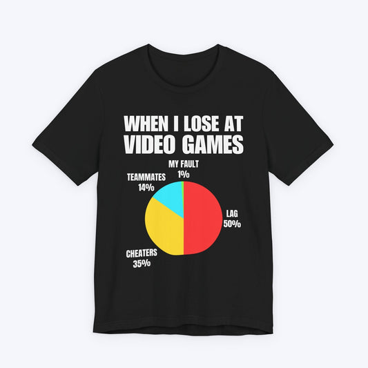 T-Shirt Black / S Gamers Excuse Pie Chart T-shirt