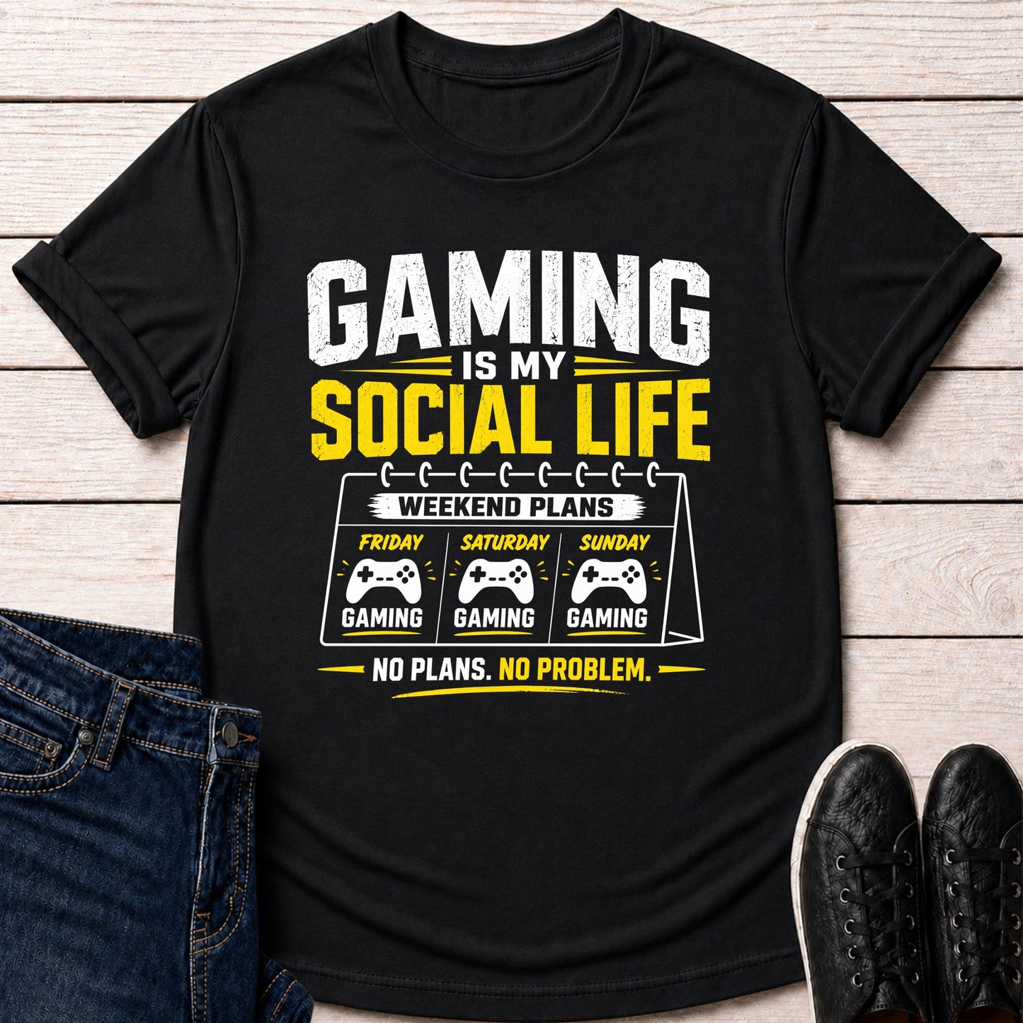 T-Shirt Black / S Gaming Is My Social Life T-shirt