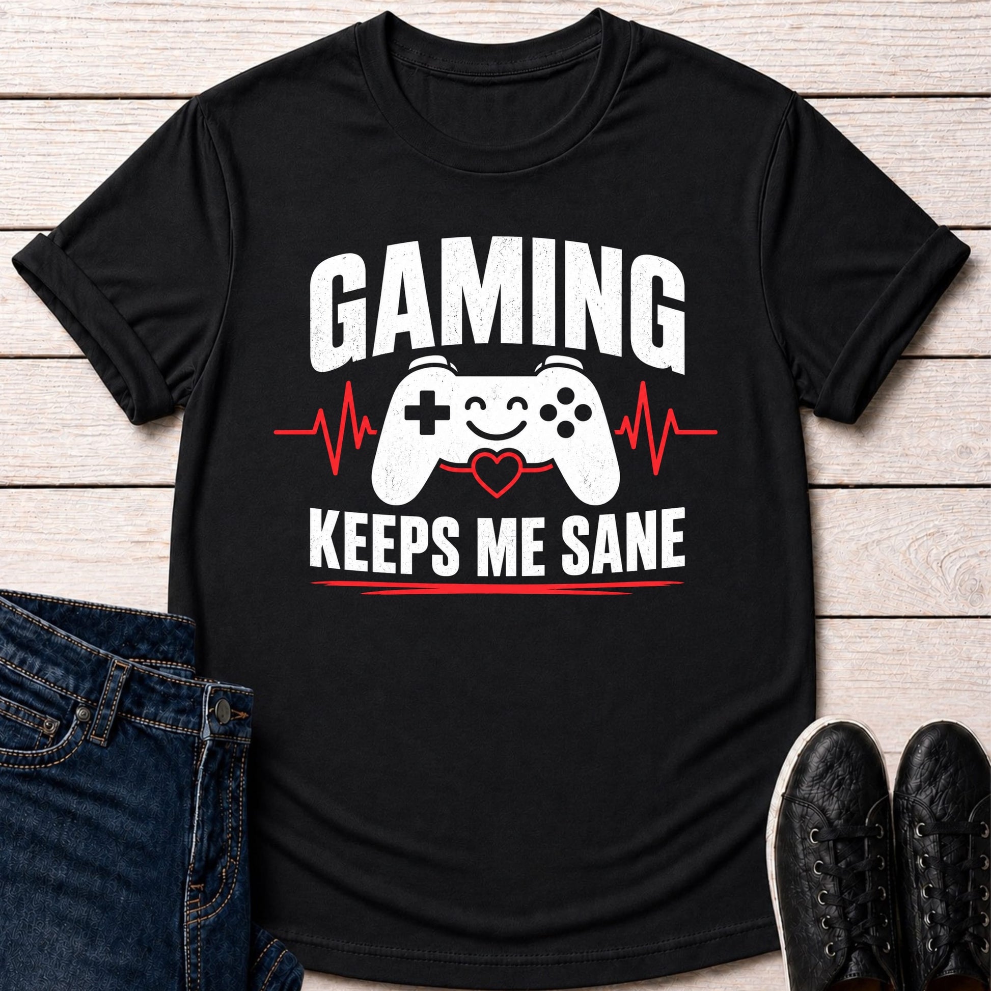 T-Shirt Black / S Gaming Keeps Me Sane T-shirt