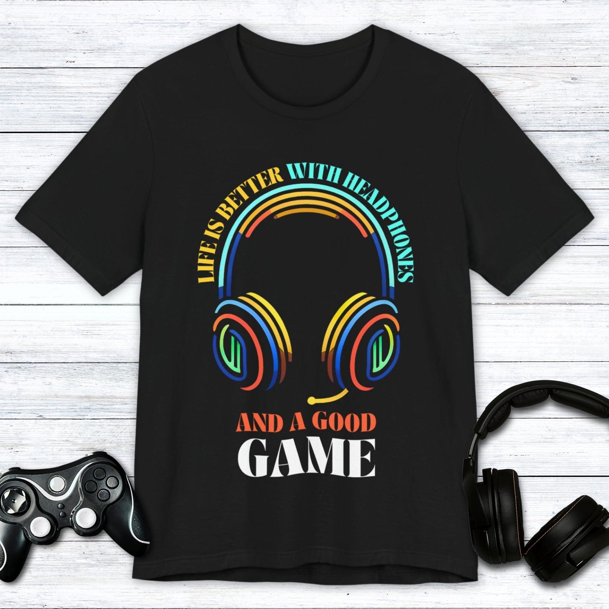 T-Shirt Black / S Gaming Nirvana - Headphones & Good Times T-shirt