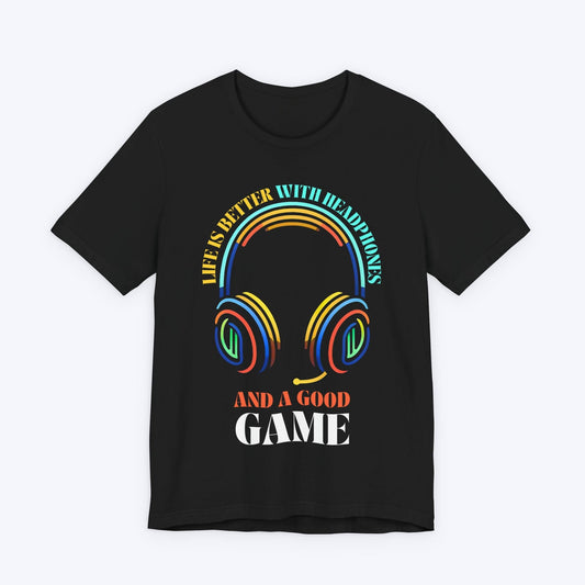 T-Shirt Black / S Gaming Nirvana - Headphones & Good Times T-shirt