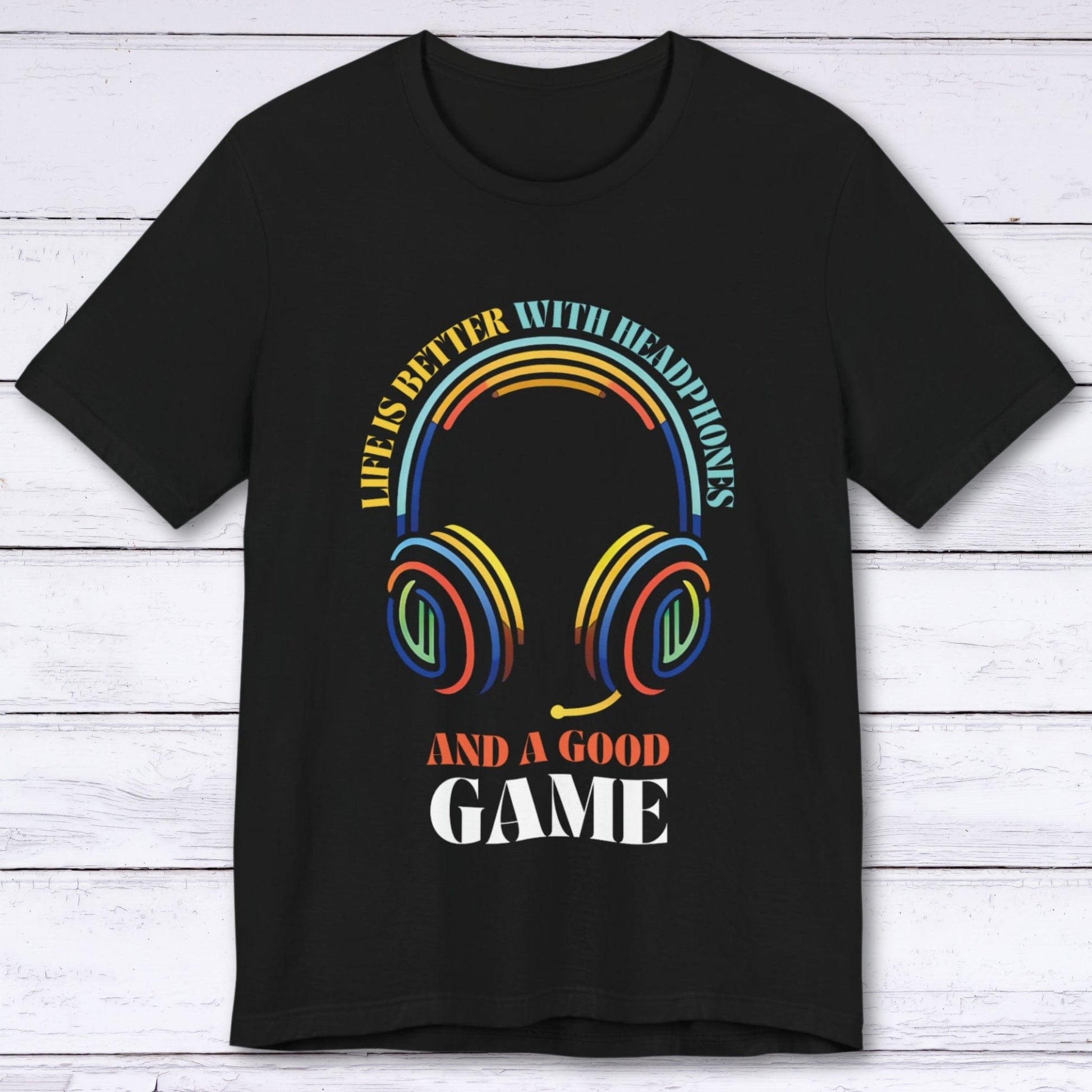 T-Shirt Black / S Gaming Nirvana - Headphones & Good Times T-shirt