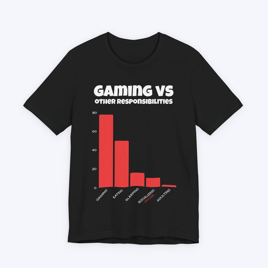 T-Shirt Black / S Gaming vs Other Responsibilities T-shirt