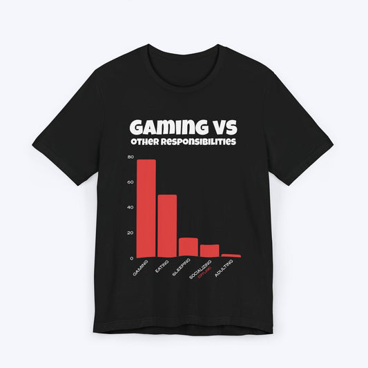 T-Shirt Black / S Gaming vs Other Responsibilities T-shirt