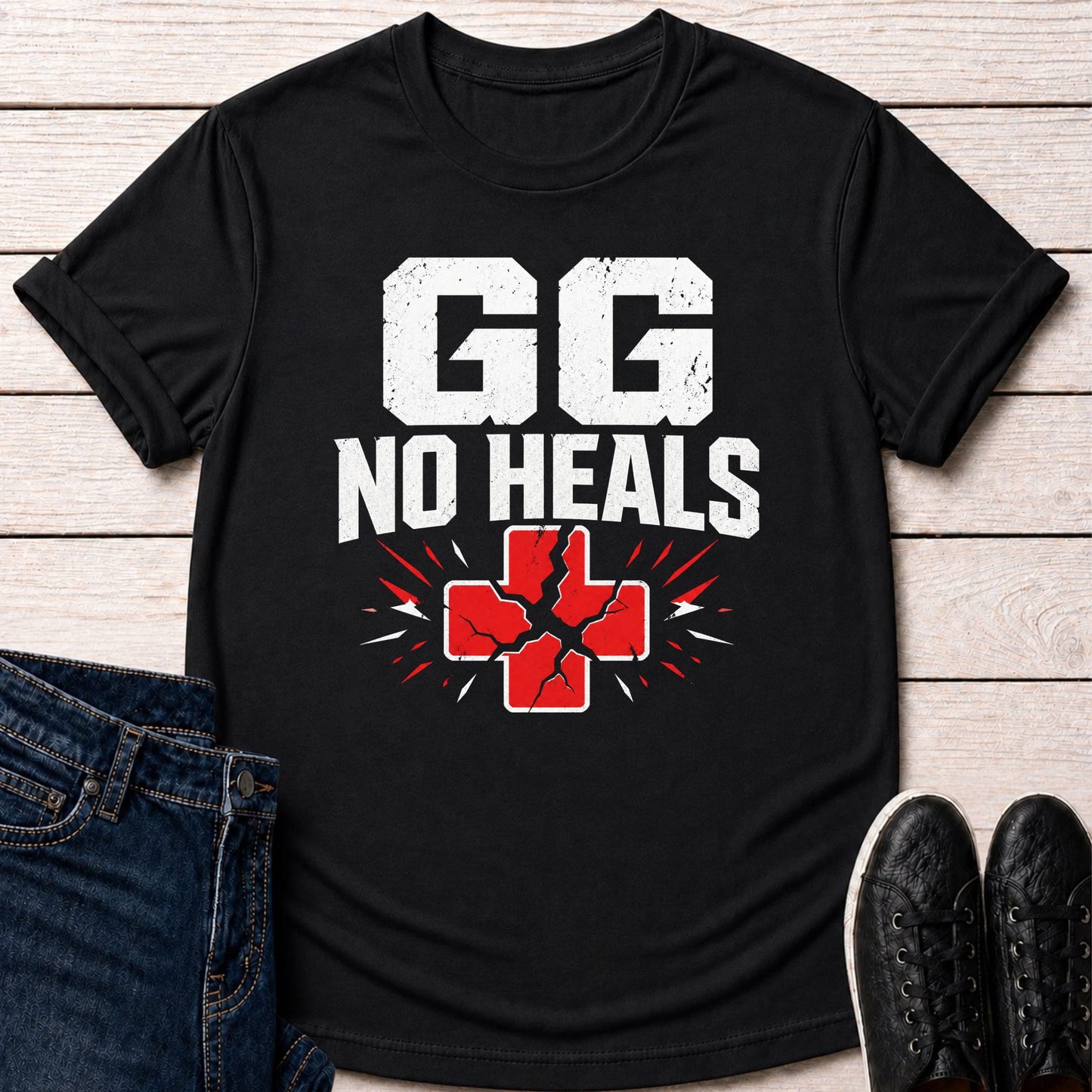 T-Shirt Black / S GG No Heals T-shirt