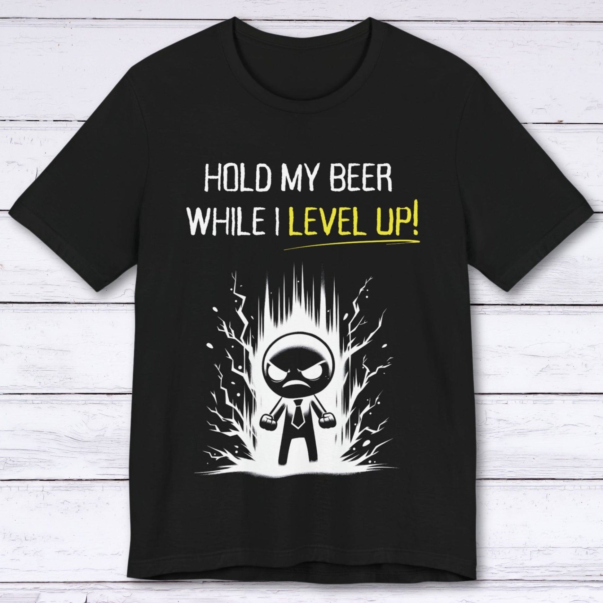 T-Shirt Black / S Hold My Beer "Level Up" T-shirt