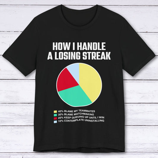 T-Shirt Black / S How I Handle a Losing Streak T-shirt