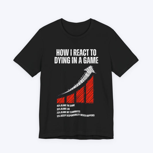 T-Shirt Black / S How I React To Dying In Game T-shirt