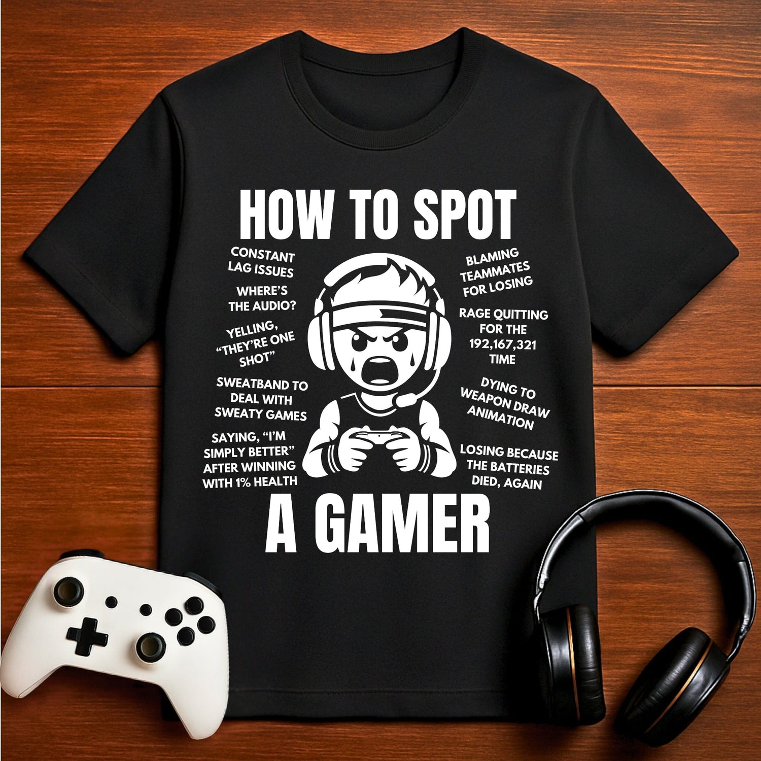 T-Shirt Black / S How to Spot a Gamer T-shirt