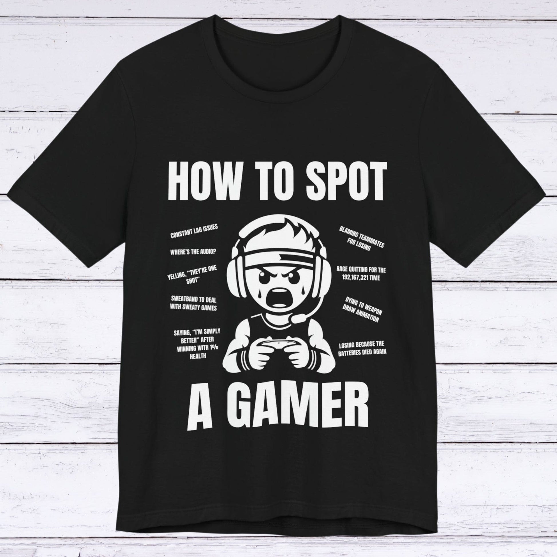 T-Shirt Black / S How to Spot a Gamer T-shirt