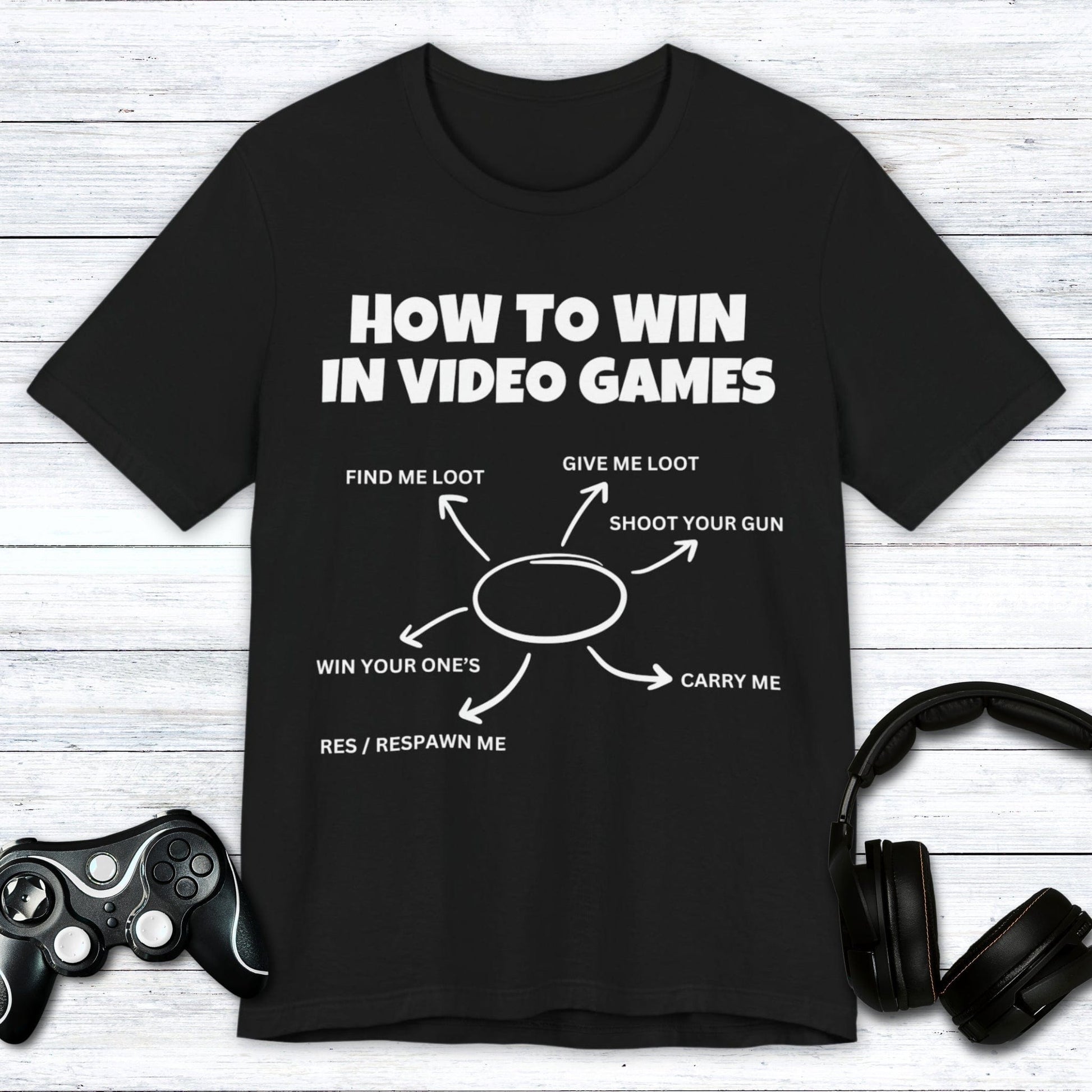 T-Shirt Black / S How to Win in Video Games T-shirt