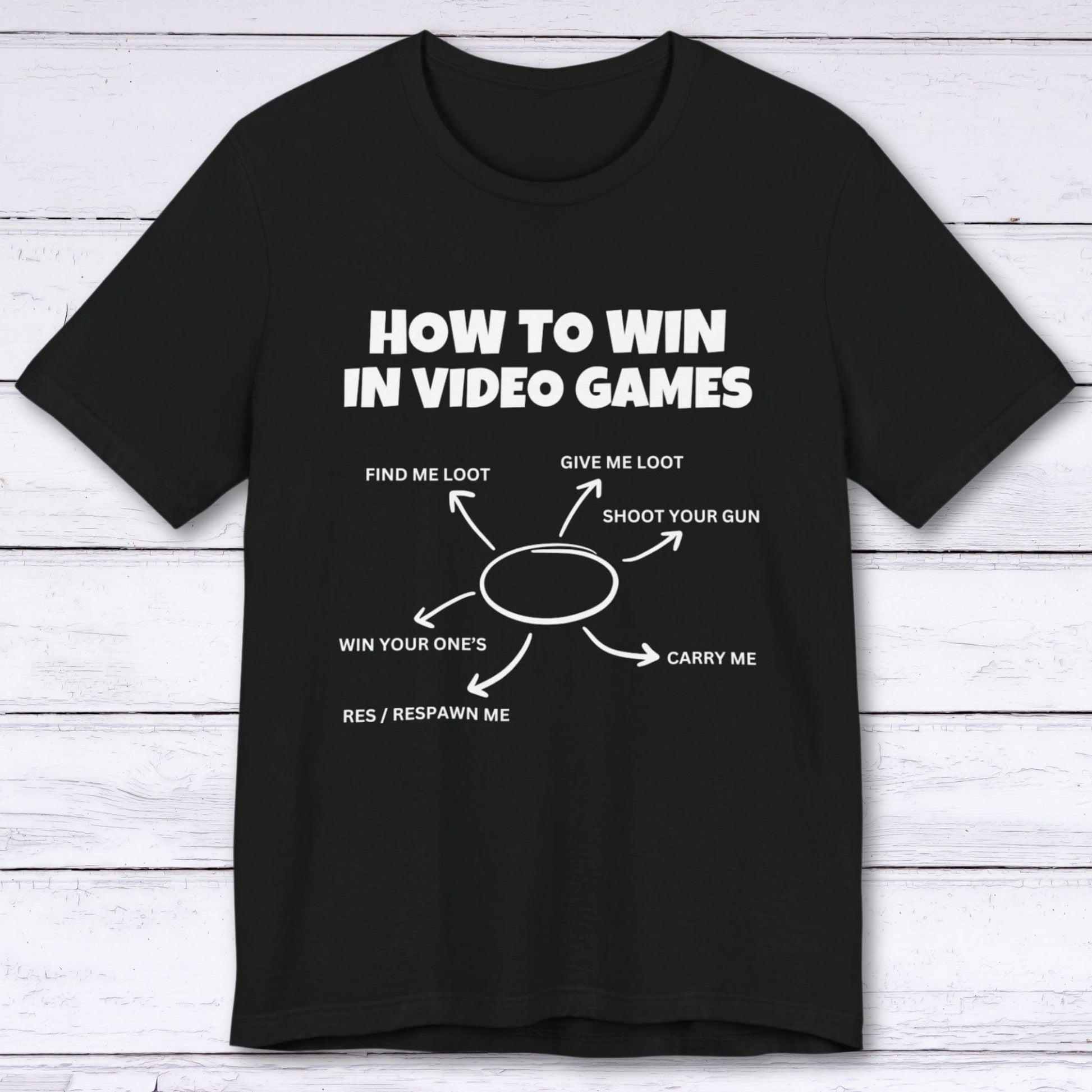 T-Shirt Black / S How to Win in Video Games T-shirt