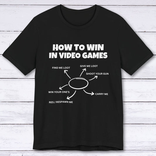 T-Shirt Black / S How to Win in Video Games T-shirt