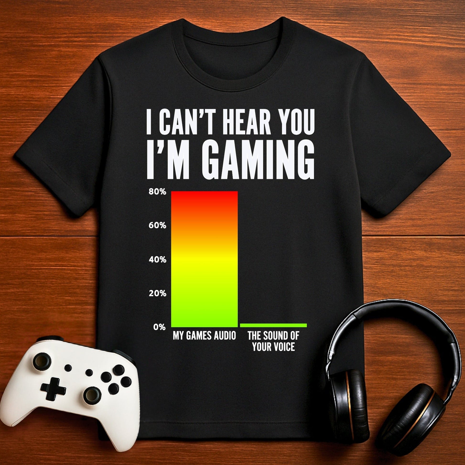 T-Shirt Black / S I Can't Hear You (Bar Chart) T-shirt