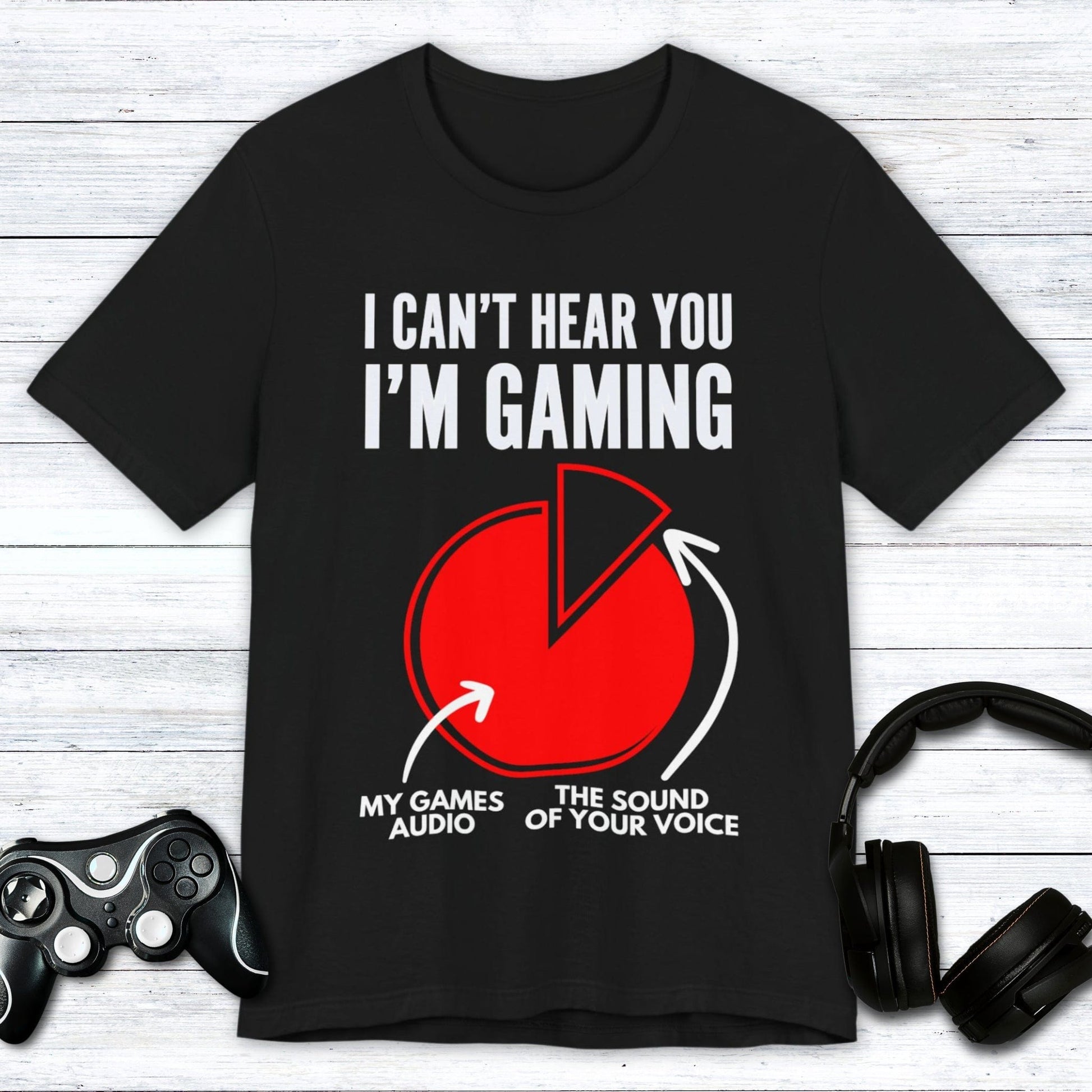 T-Shirt Black / S I Can't Hear You (Pie Chart) T-shirt