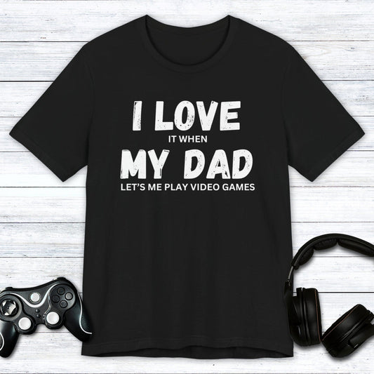 T-Shirt Black / S I Love My Dad (Gamer) T-shirt