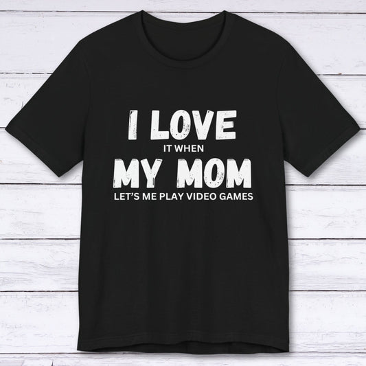 T-Shirt Black / S I Love My Mom (Gamer) T-shirt