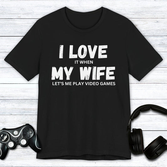T-Shirt Black / S I Love My Wife (Gamer) T-shirt