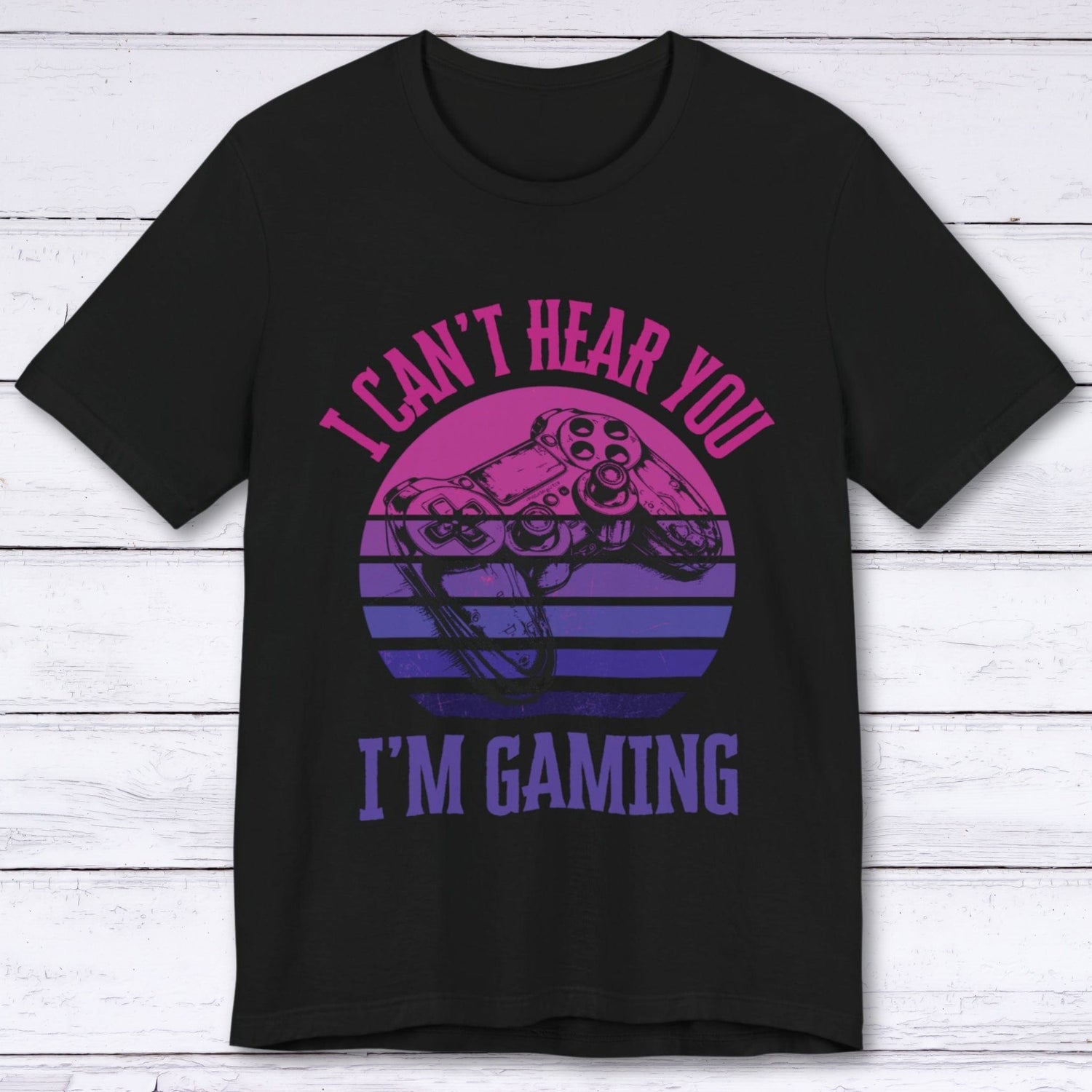 T-Shirt Black / S I'm Gaming: Purple Sunset T-shirt