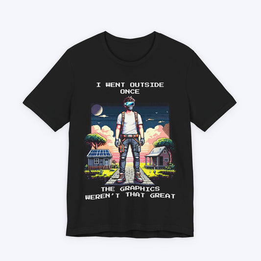 T-Shirt Black / S I Went Outside Once (VR) T-shirt