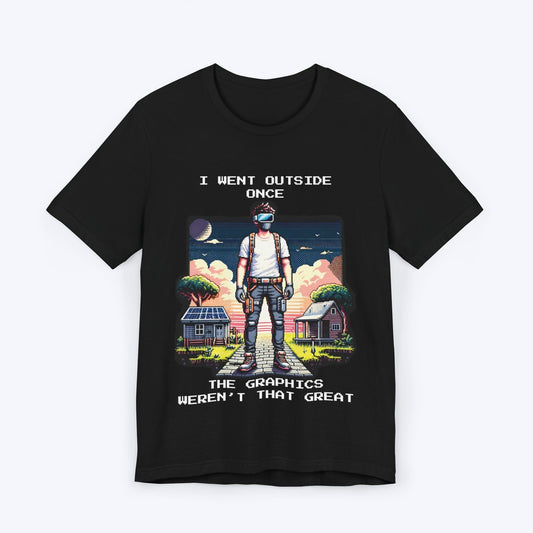 T-Shirt Black / S I Went Outside Once (VR) T-shirt