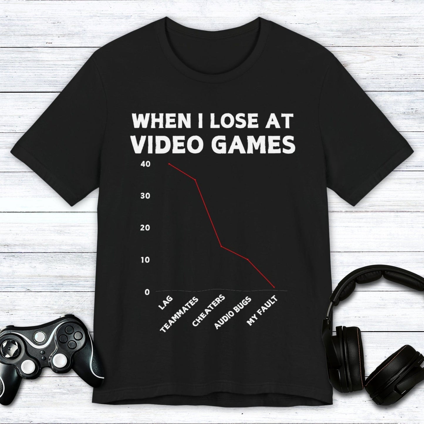 T-Shirt Black / S It's Rarely My Fault Gamer T-shirt