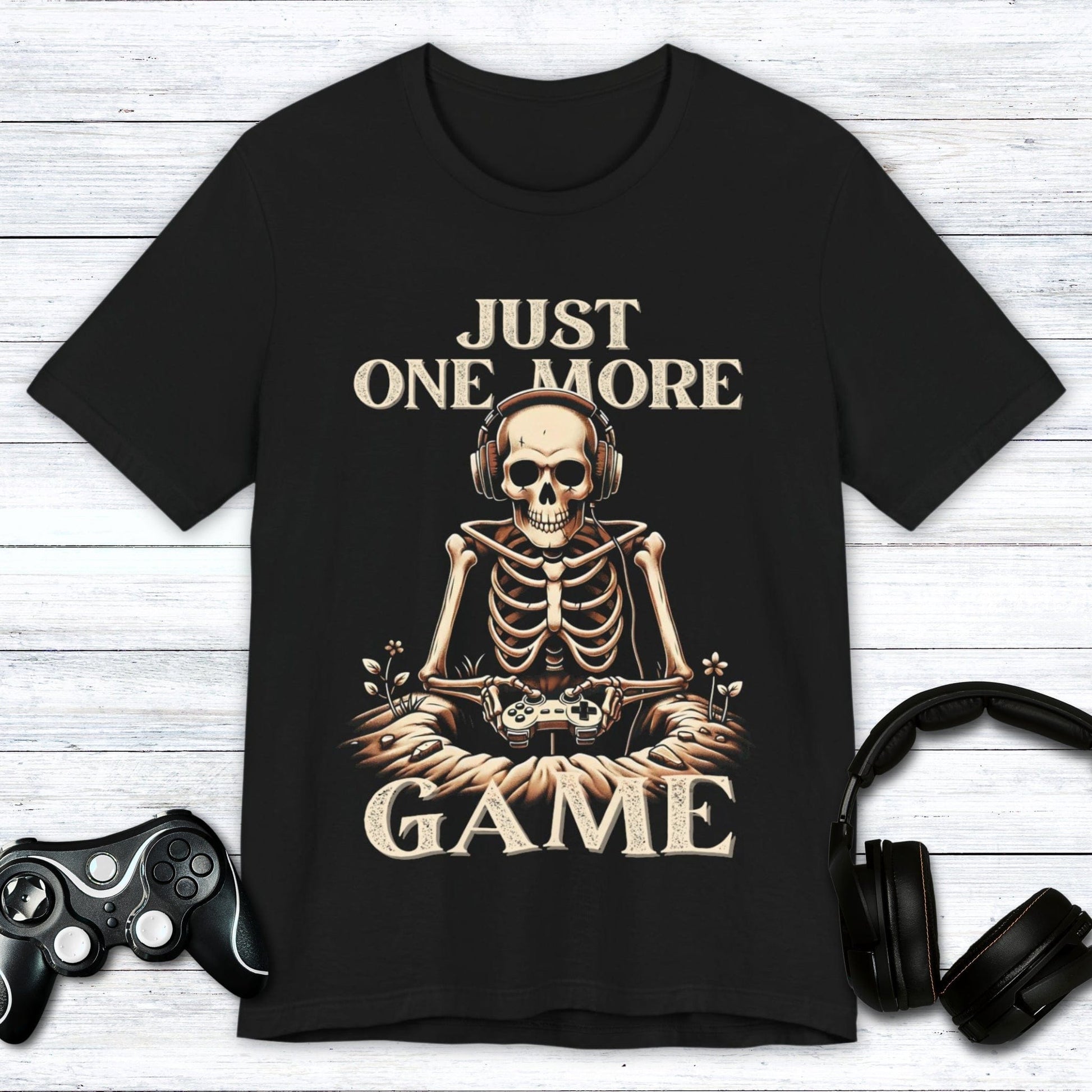 T-Shirt Black / S Just One More Game (Skeleton) T-shirt