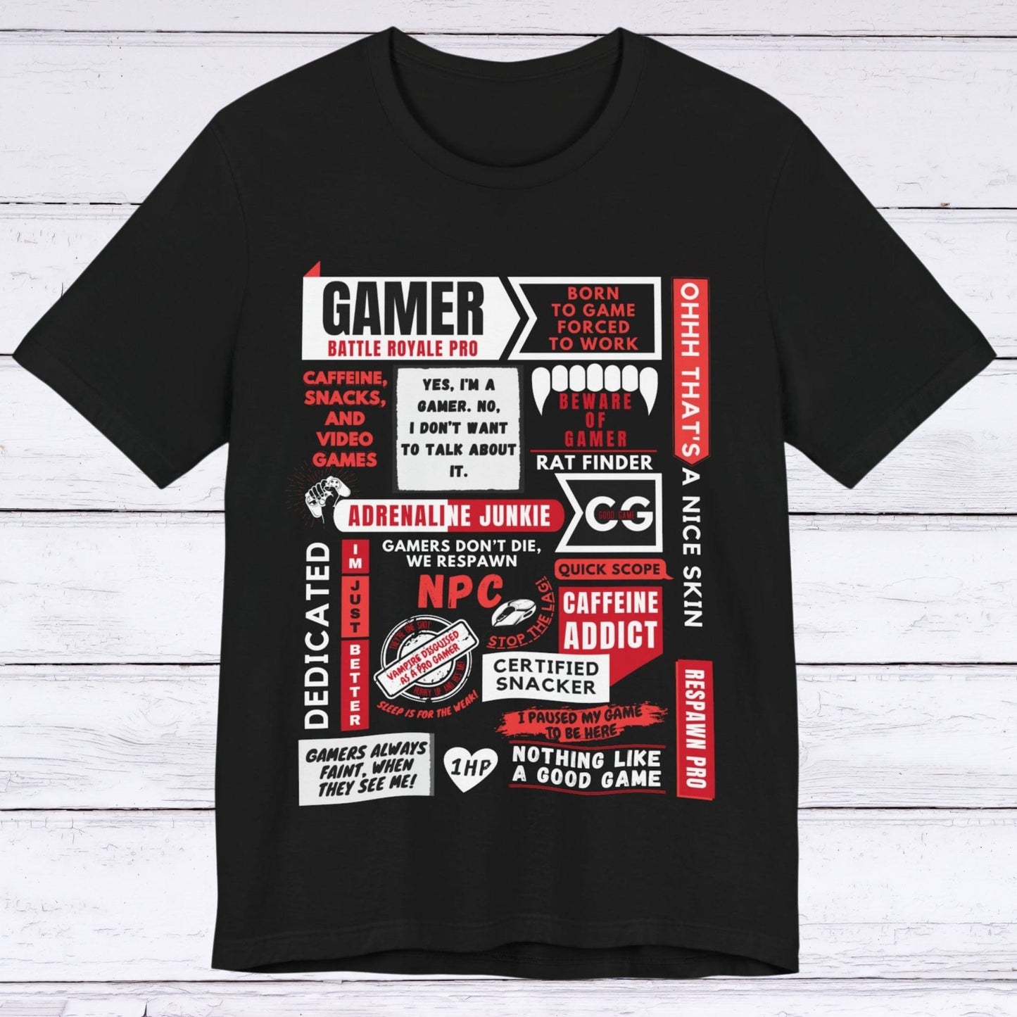 T-Shirt Black / S Life of a Gamer (Red Edition) T-shirt