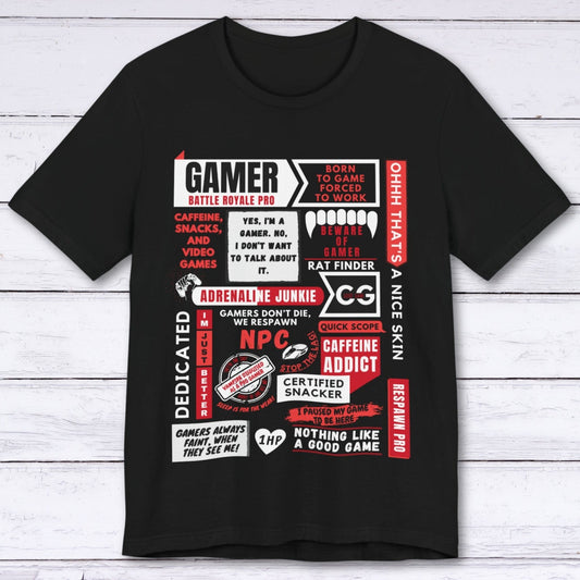 T-Shirt Black / S Life of a Gamer (Red Edition) T-shirt