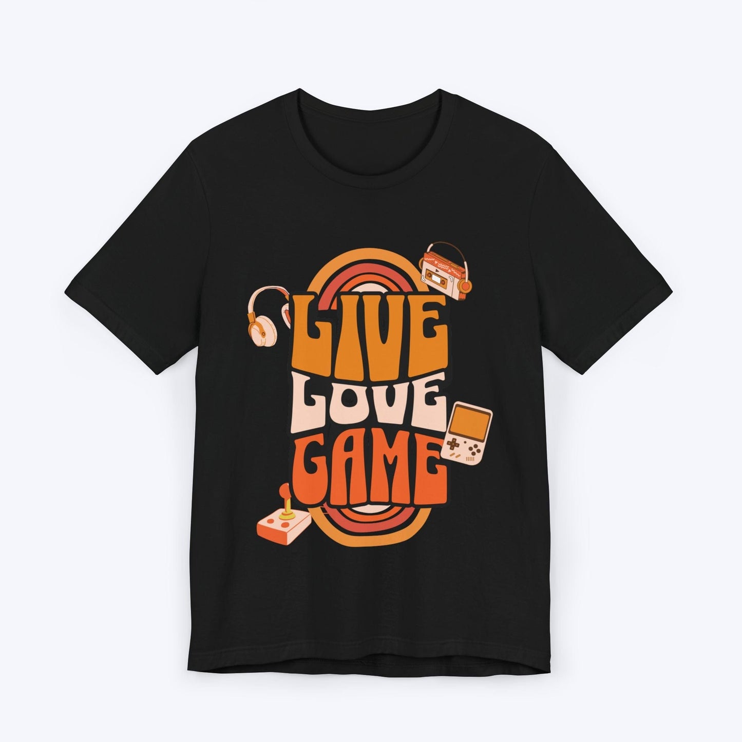 T-Shirt Black / S Live, Love, Game (Retro Edition) T-shirt