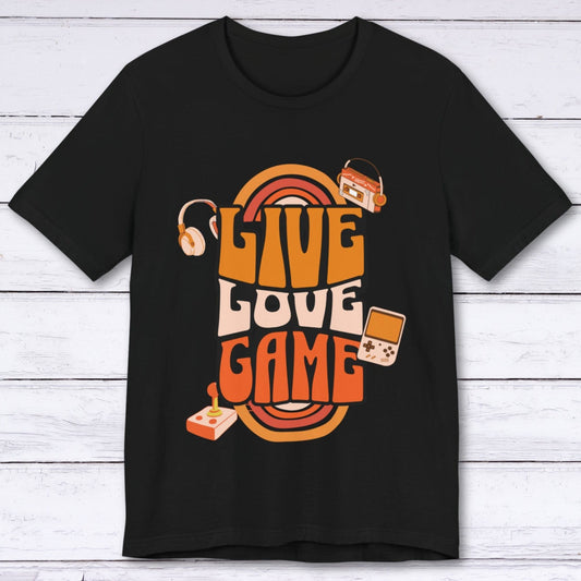 T-Shirt Black / S Live, Love, Game (Retro Edition) T-shirt