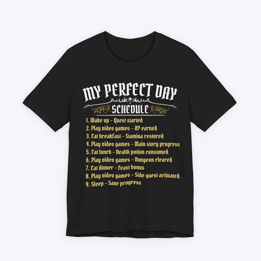 T-Shirt Black / S Medieval Gamer’s Perfect Day T-shirt