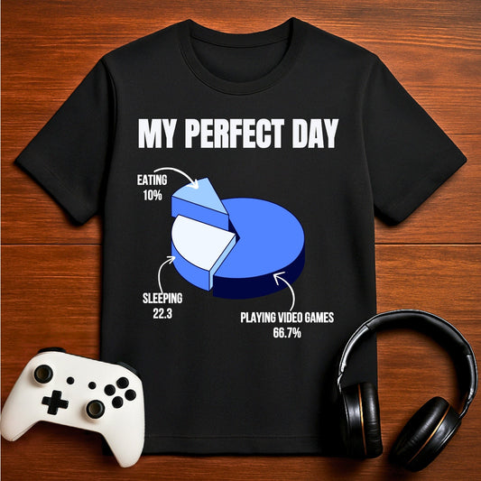 T-Shirt Black / S My Perfect Day (Pie Chart) T-shirt