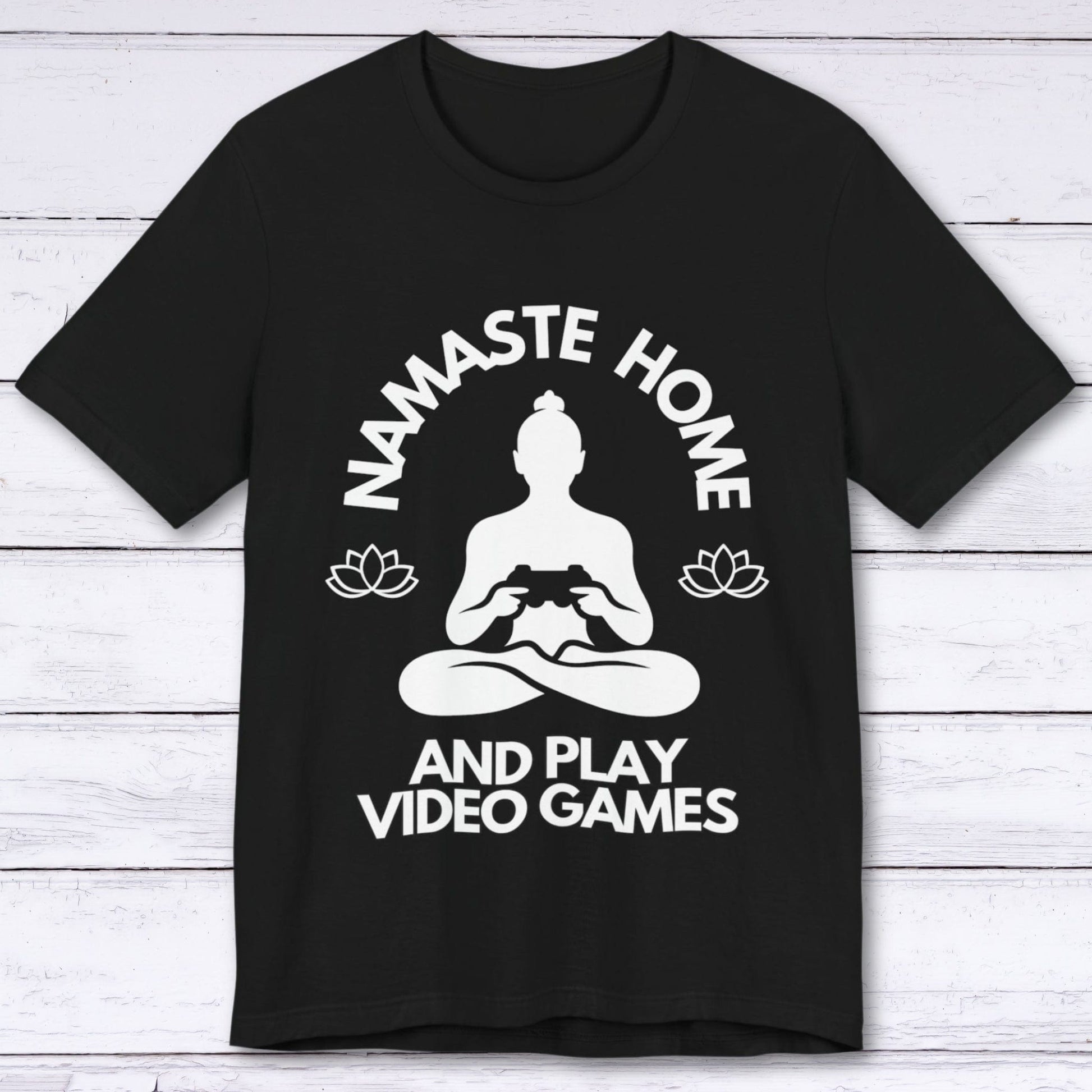 T-Shirt Black / S Namaste Home (Lotus Flower) Gamer T-shirt