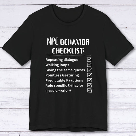 T-Shirt Black / S NPC Behavior Checklist T-shirt