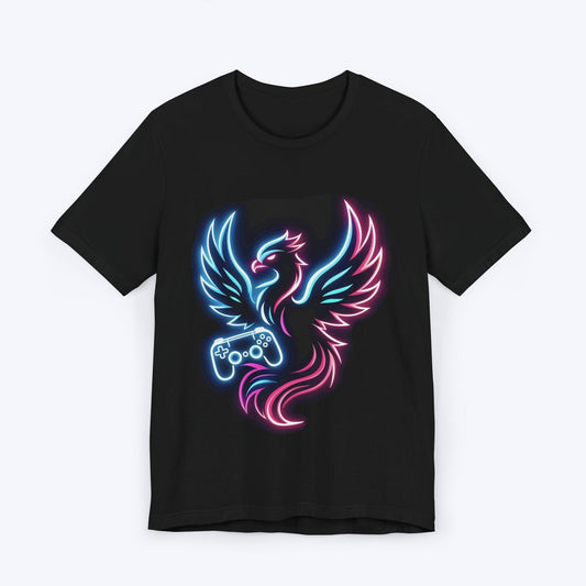 T-Shirt Black / S Phoenix Rising: Neon Gamer T-shirt