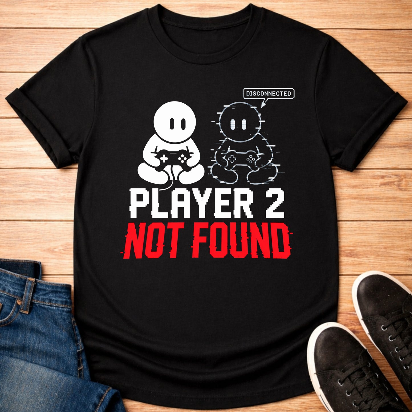 T-Shirt Black / S Player Two Missing T-shirt